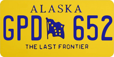 AK license plate GPD652