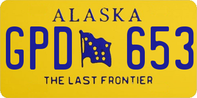AK license plate GPD653