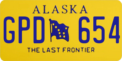 AK license plate GPD654