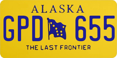 AK license plate GPD655
