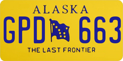 AK license plate GPD663