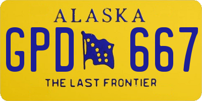 AK license plate GPD667