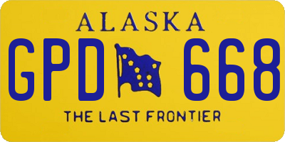 AK license plate GPD668