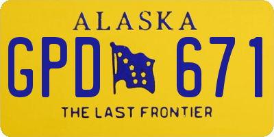 AK license plate GPD671