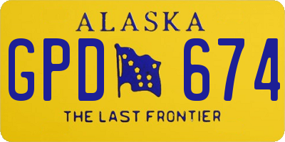 AK license plate GPD674