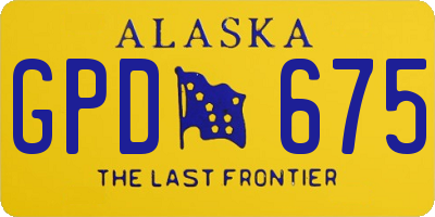 AK license plate GPD675