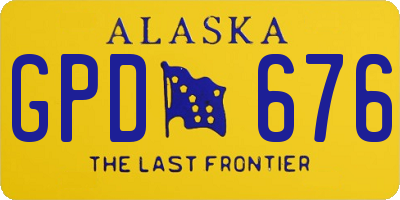 AK license plate GPD676