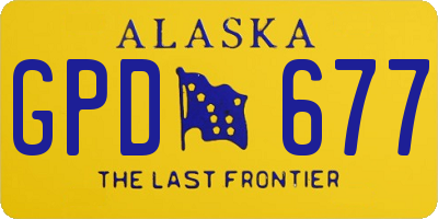 AK license plate GPD677