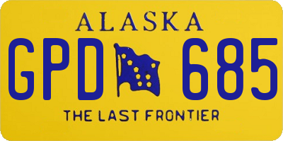 AK license plate GPD685