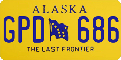 AK license plate GPD686