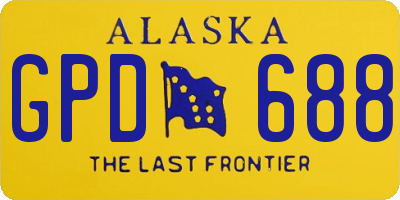AK license plate GPD688