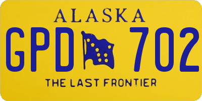 AK license plate GPD702