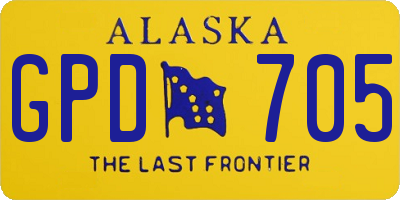 AK license plate GPD705