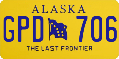 AK license plate GPD706