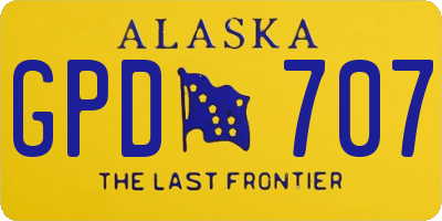 AK license plate GPD707