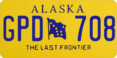 AK license plate GPD708