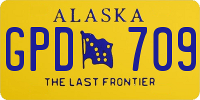AK license plate GPD709