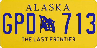 AK license plate GPD713