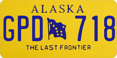 AK license plate GPD718