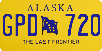 AK license plate GPD720