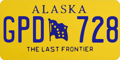 AK license plate GPD728