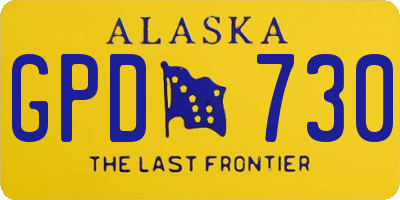AK license plate GPD730