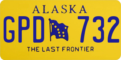AK license plate GPD732