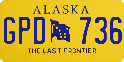 AK license plate GPD736
