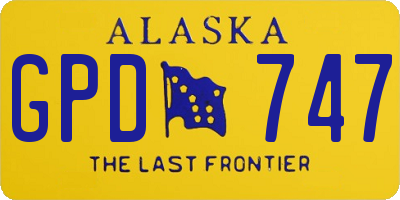 AK license plate GPD747