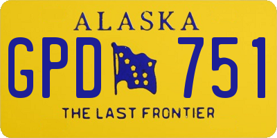 AK license plate GPD751