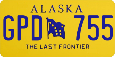 AK license plate GPD755