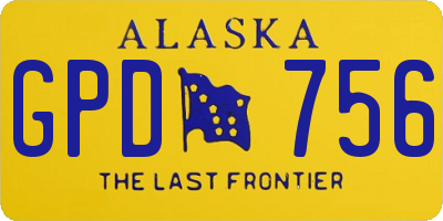 AK license plate GPD756