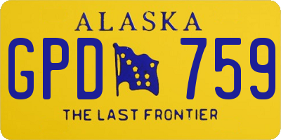 AK license plate GPD759