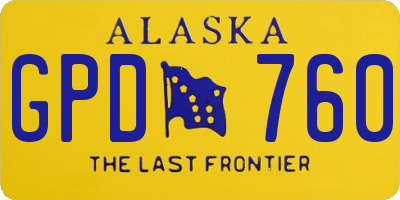AK license plate GPD760