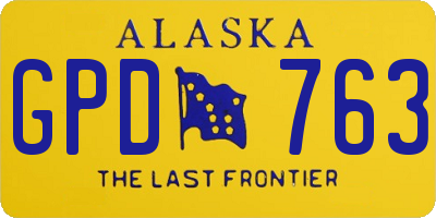 AK license plate GPD763