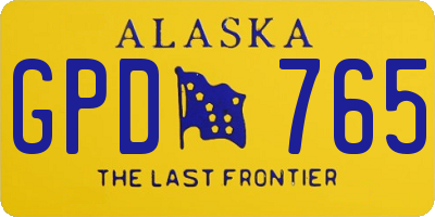 AK license plate GPD765