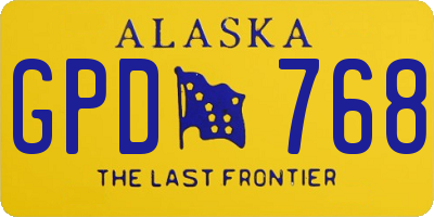AK license plate GPD768
