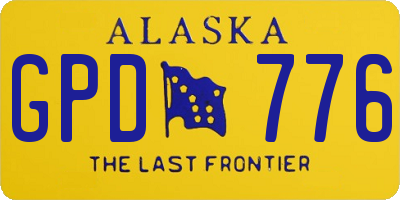 AK license plate GPD776