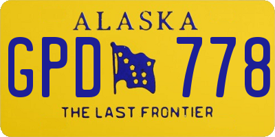 AK license plate GPD778