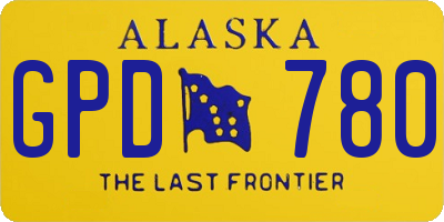 AK license plate GPD780