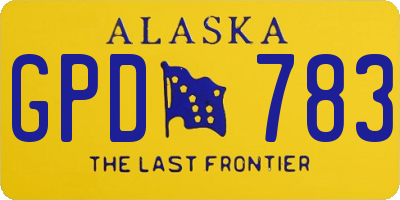 AK license plate GPD783