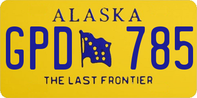 AK license plate GPD785