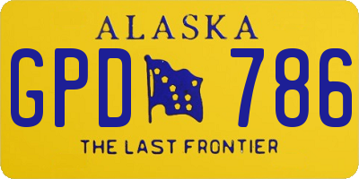AK license plate GPD786