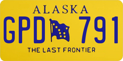 AK license plate GPD791