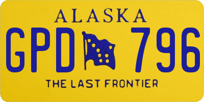 AK license plate GPD796