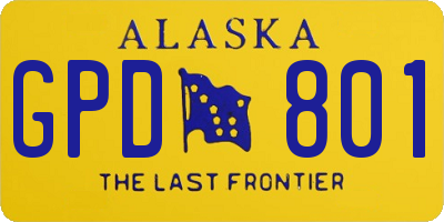 AK license plate GPD801