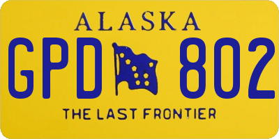 AK license plate GPD802