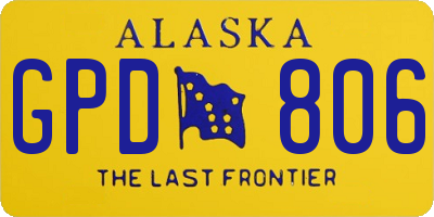 AK license plate GPD806