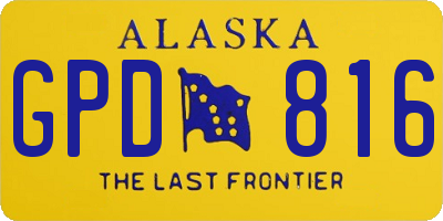 AK license plate GPD816
