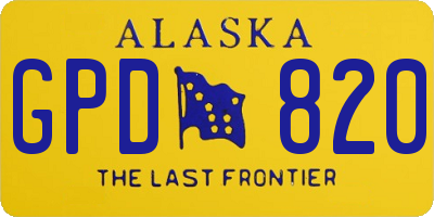 AK license plate GPD820